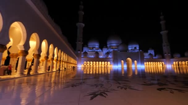 Detalle Mezquita Sheikh Zayed Abu Dhabi Emiratos Árabes Unidos — Vídeos de Stock