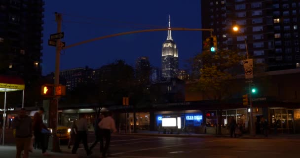 New York City Circa Květen 2015 Empire State Building Street — Stock video