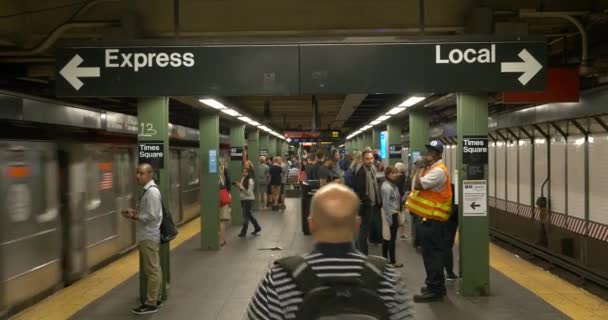 Нью Йорк Сити Июня Съемки Метро Городе — стоковое видео
