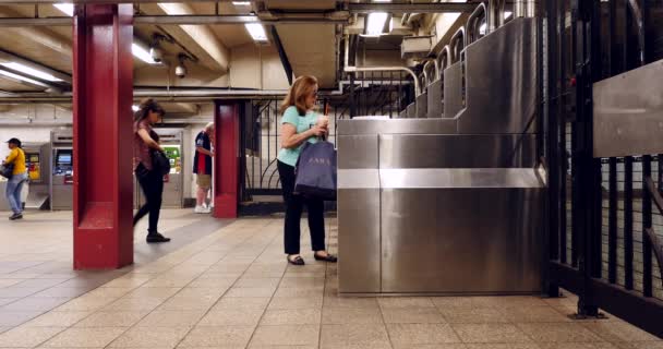 Nowy York City Czerwca Materiał Filmowy Metra Mieście — Wideo stockowe