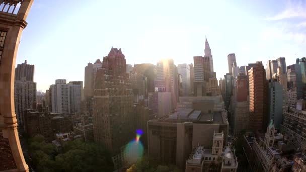 New York City Manhattan Skyline View Day Time — стоковое видео