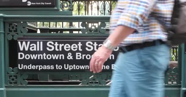 New York City Circa May 2015 People Walking Front Nyc — Stock Video