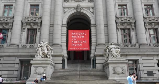 Museo Indio Americano en Nueva York — Vídeo de stock