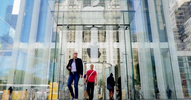 Nowy Jork Miasto Czerwca Apple Store Nowym Jorku Według Stanu — Wideo stockowe