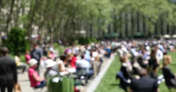 Nueva York City Mayo 2015 Turistas Neoyorquinos Disfrutando Hora Del — Vídeos de Stock