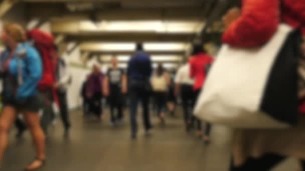 New York City Juni Bilder Från Tunnelbanestationen — Stockvideo