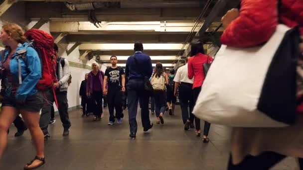 New York City Juin Enregistrement Station Métro — Video