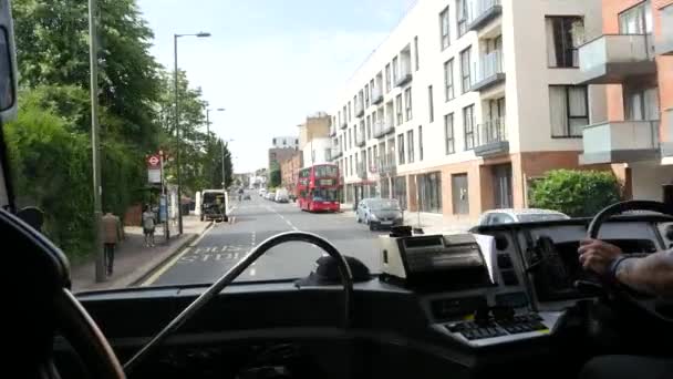 Londen Verenigd Koninkrijk Juni 2015 Street View Van National Express — Stockvideo