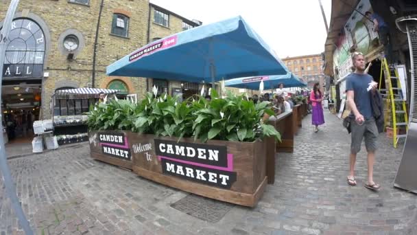 Londra Ngiltere Haziran 2015 Camden Town Market Camden Town Londra — Stok video