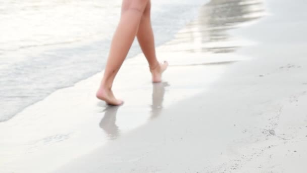 Mujer Sensual Joven Posando Costa Rocosa Mediterránea — Vídeos de Stock