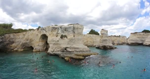 Lecce Italia Agosto 2015 Grotta Della Poesia Cueva Del Poema — Vídeos de Stock