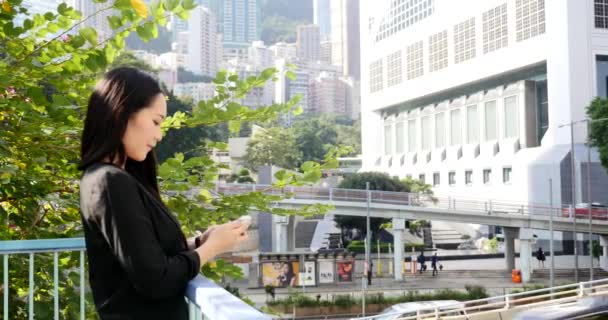 Young Businesswoman Footage Phone Hong Kong — Stock videók