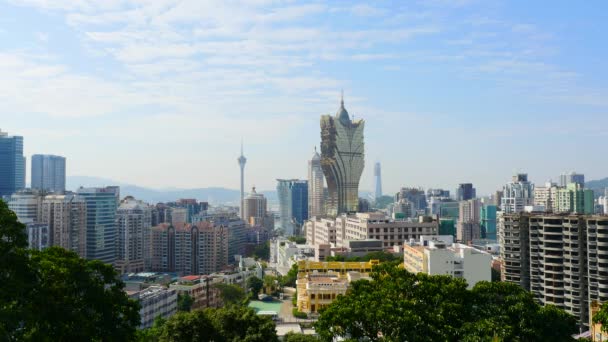 Macau Čína Listopad 2015 Panoramatický Výhled Město Pohled Terasy Majáku — Stock video