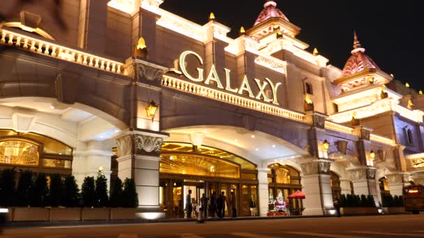 Macau Cina Novembre 2015 Galaxy Macau Grand Casino Ingresso Complesso — Video Stock