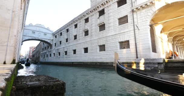 Canal Típico Venecia Italia — Vídeos de Stock