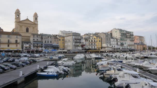Bastia France Temmuz 2016 Gündüz Eski Liman Manzarası — Stok video
