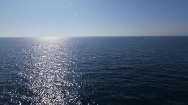 Picturesque View Rippled Sea Surface Sunny Day — Stock Video