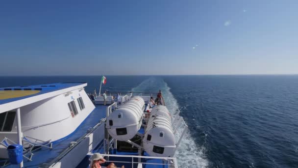 Bastia Frankrijk Juli 2016 Veerboot Van Bastia Naar Livorno Italië — Stockvideo