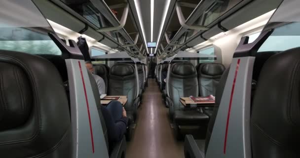 Roma Itália Circa Outubro 2016 Pessoas Dentro Trem Metrô Rede — Vídeo de Stock