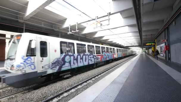 Roma Itália Circa Outubro 2016 Estação Metrô Rede Foi Inaugurada — Vídeo de Stock
