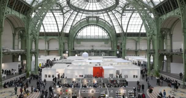 Paris Francja Listopad 2016 Odwiedzający Wystawę Fotograficzną Paryżu Grand Palais — Wideo stockowe