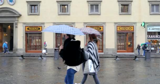 Florence Italië Circa Januari 2017 Officine Panerai Historische Winkel Giovanni — Stockvideo