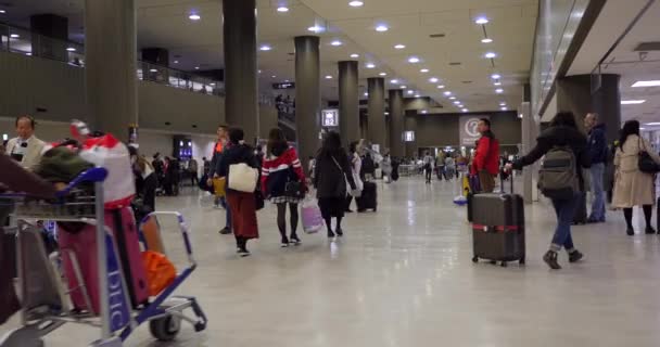 Tokio Japan Circa März 2017 Ankunft Flughafen Narita Der Narita — Stockvideo