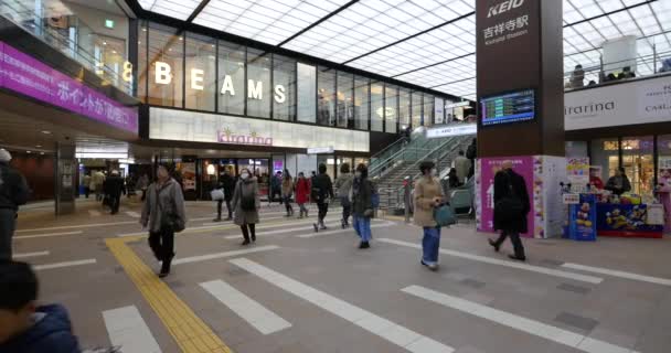 Tokio Japan Circa Maart 2017 Metrostation Kichijioji Metro Van Tokio — Stockvideo