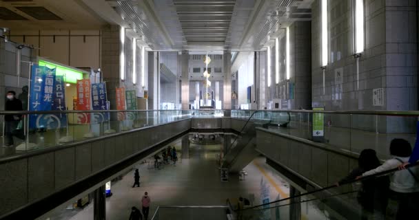 Токио Япония Circa March 2017 Tokyo Metropolitan Government Building Interior — стоковое видео