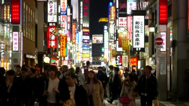 Tokyo Japan Circa Marzec 2017 Ludzie Spacerujący Kabuki Cho Dzielnicy — Wideo stockowe