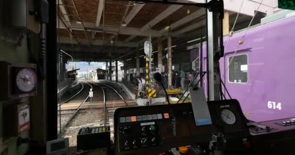 Metraje Estación Tren Ciudad — Vídeos de Stock