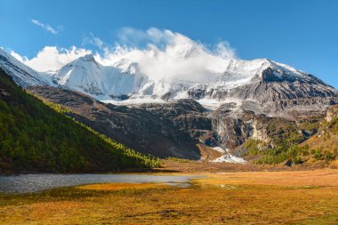 Landscape in Yading national reserve, Daocheng county, Sichuan province, China. clipart
