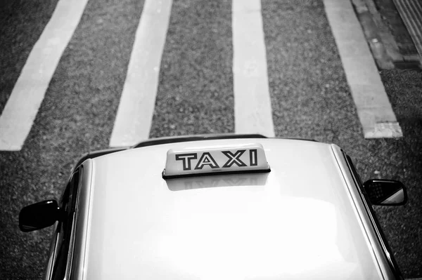 Taxi Auf Der Straße Hongkong — Stockfoto