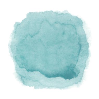 Beyaz arka plan üzerine soyut yeşil suluboya.