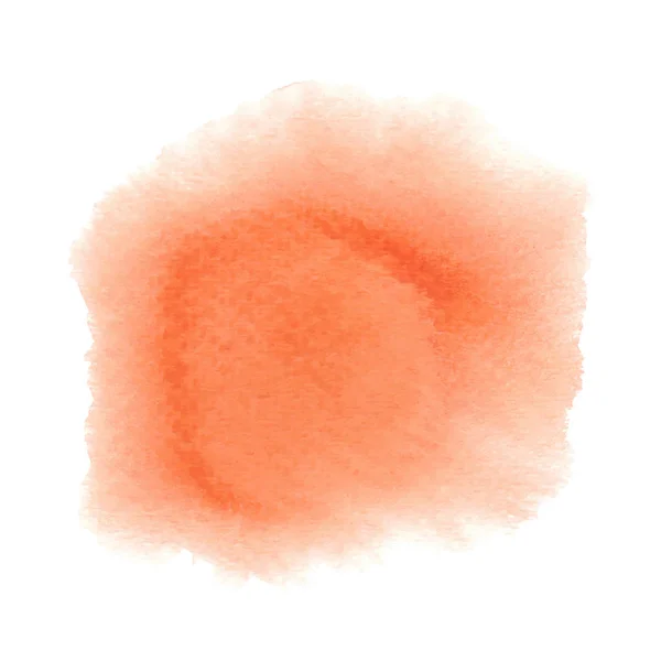 Abstract Oranje Waterverf Witte Achtergrond — Stockvector