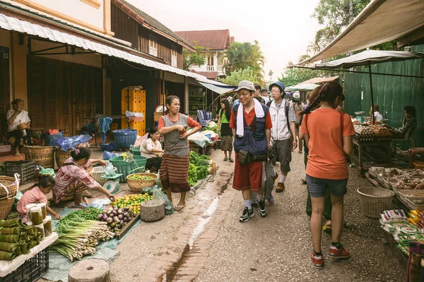 Luang Prabang Laos May 2015 Luang Prabang Morning Market Popular — Stock Photo, Image