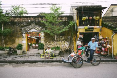 Hoi An, Vietnam - 24 Kasım 2016: Hoi bir Antik şehir. Hoi bir Asya'nın popüler bir turistik yer. Hoi bir dünya mirası Unesco tarafından kabul edilmektedir.