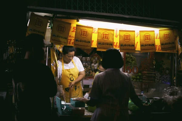 Chinatown Bangkok Tailândia Outubro 2018 Festival Comida Vegetariana Chinesa Yaowarat — Fotografia de Stock