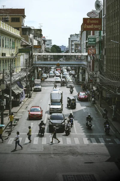 Bangkok Thajsko Října 2018 Street Fotografie Poblíž Wangburapa Mega Plaza — Stock fotografie