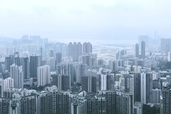 Vue Sur Kowloon Depuis Colline Lion Rock Hong Kong — Photo