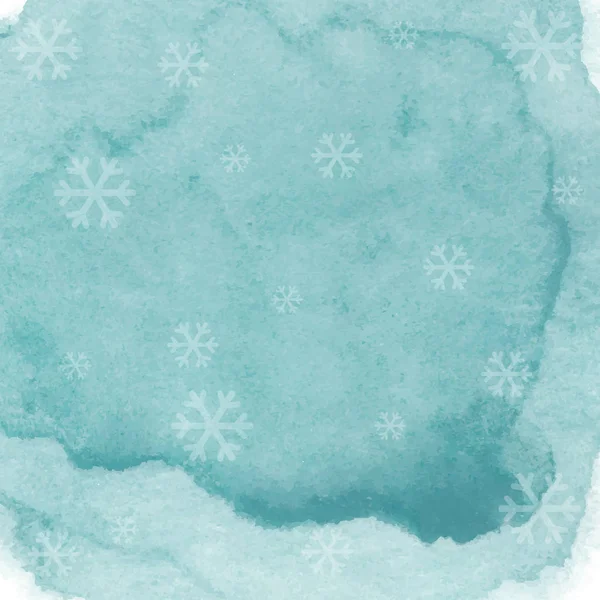 Snowflakes Green Paint Watercolor White Background — Stock Photo, Image