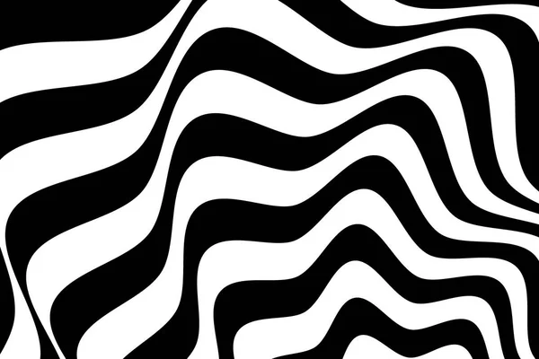 Black White Optical Art Background — Stock Vector