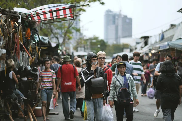 Chatuchak Bangkok Thailand December 2018 Unidentified People Walking Chatuchak Weekend — Stock Photo, Image