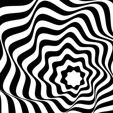 Siyah ve beyaz arka plan optik sanat.