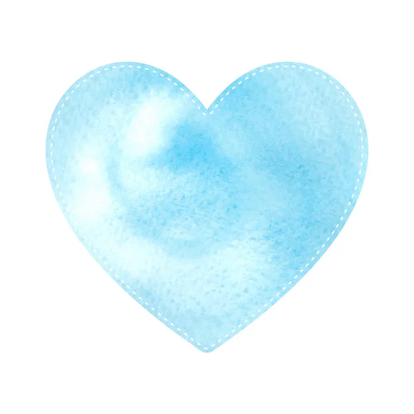 Blaue Herzmusterformen Auf Weißem Hintergrund — Stockvektor