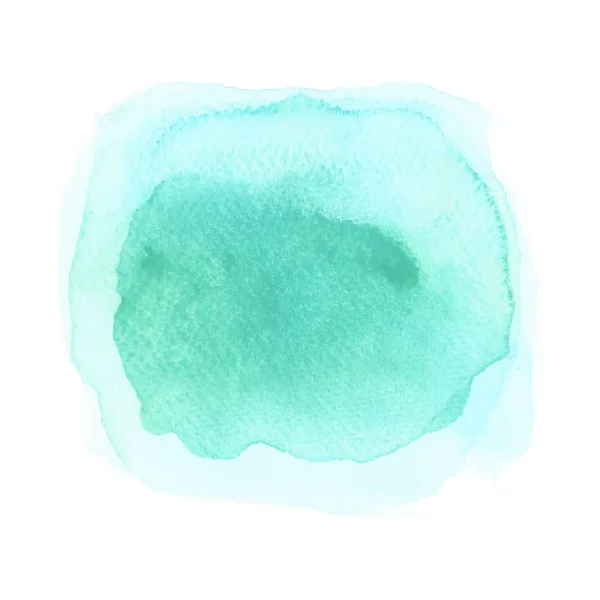 Blaues Und Grünes Aquarell Auf Weißem Hintergrund — Stockvektor