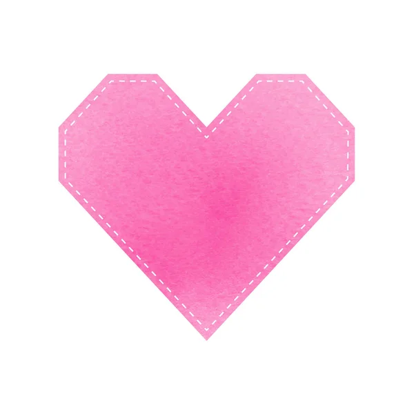 白地にピンクのハート パターン形状 — ストックベクタ