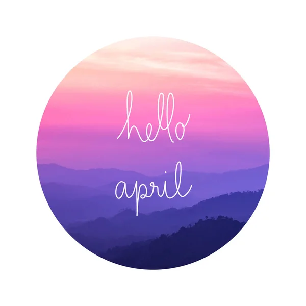 Hola abril en vista de paisaje —  Fotos de Stock