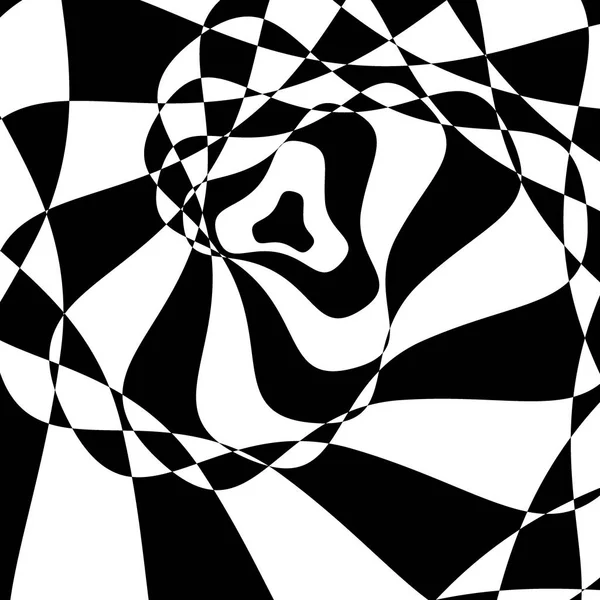 Schwarz-Weiß-Hintergrund für optische Kunst — Stockvektor