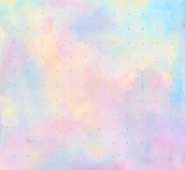 Pastell-Aquarell mit Punkten auf Papierhintergrund — Stockfoto
